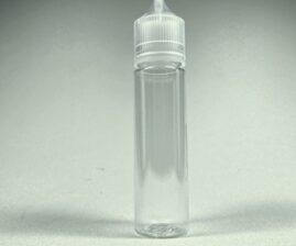 a clear plastic bottle